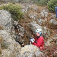 Fanny à l'entrée de la cavité